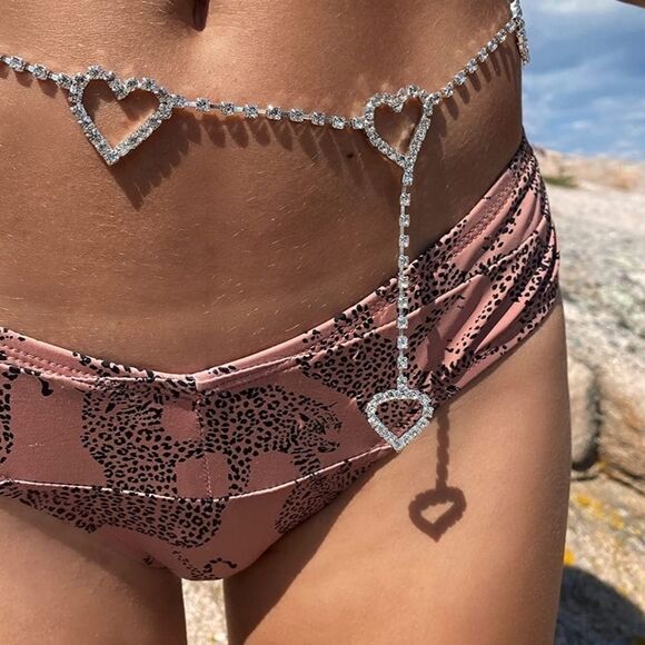 New Emiristic 3-Piece Set Rhinestone Body Chain Sexy Waist Chain - Picture 2 of 4